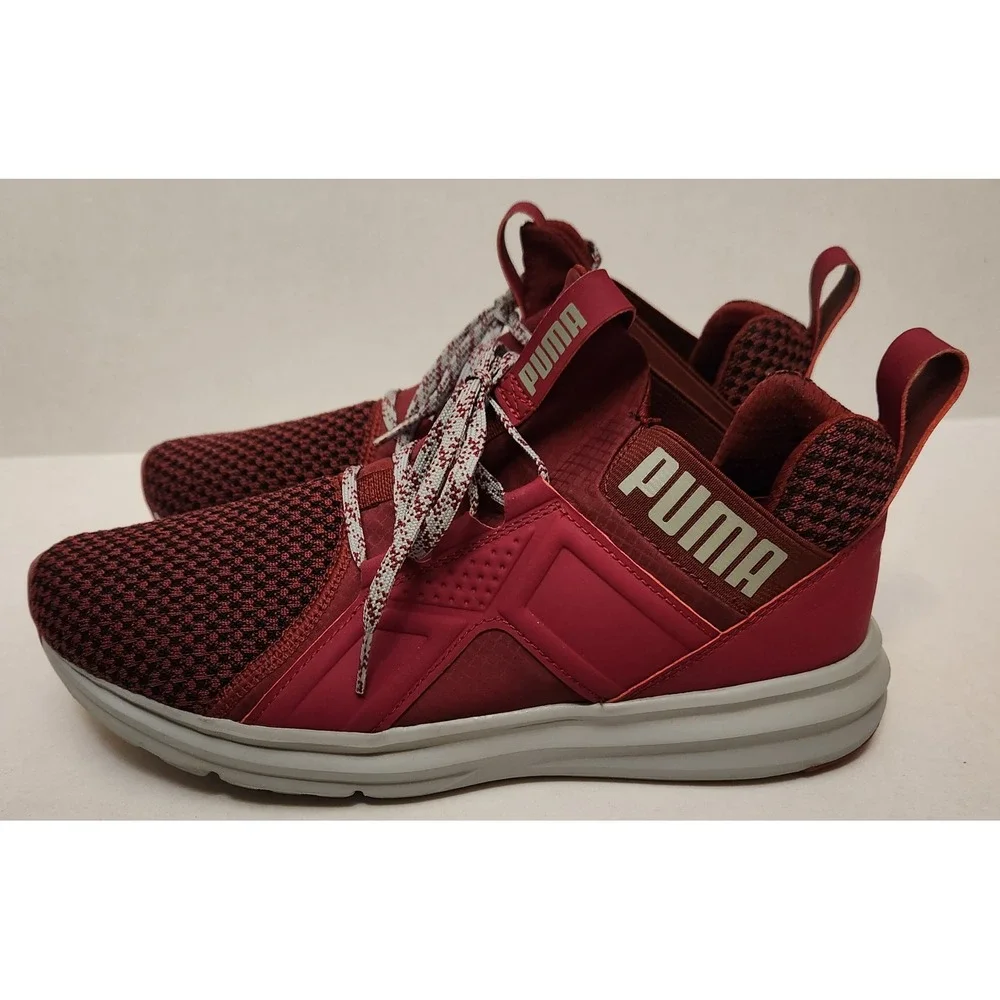 Puma Men's Burgundy Running Training Shoes Sneakers‎ Size 7.5
